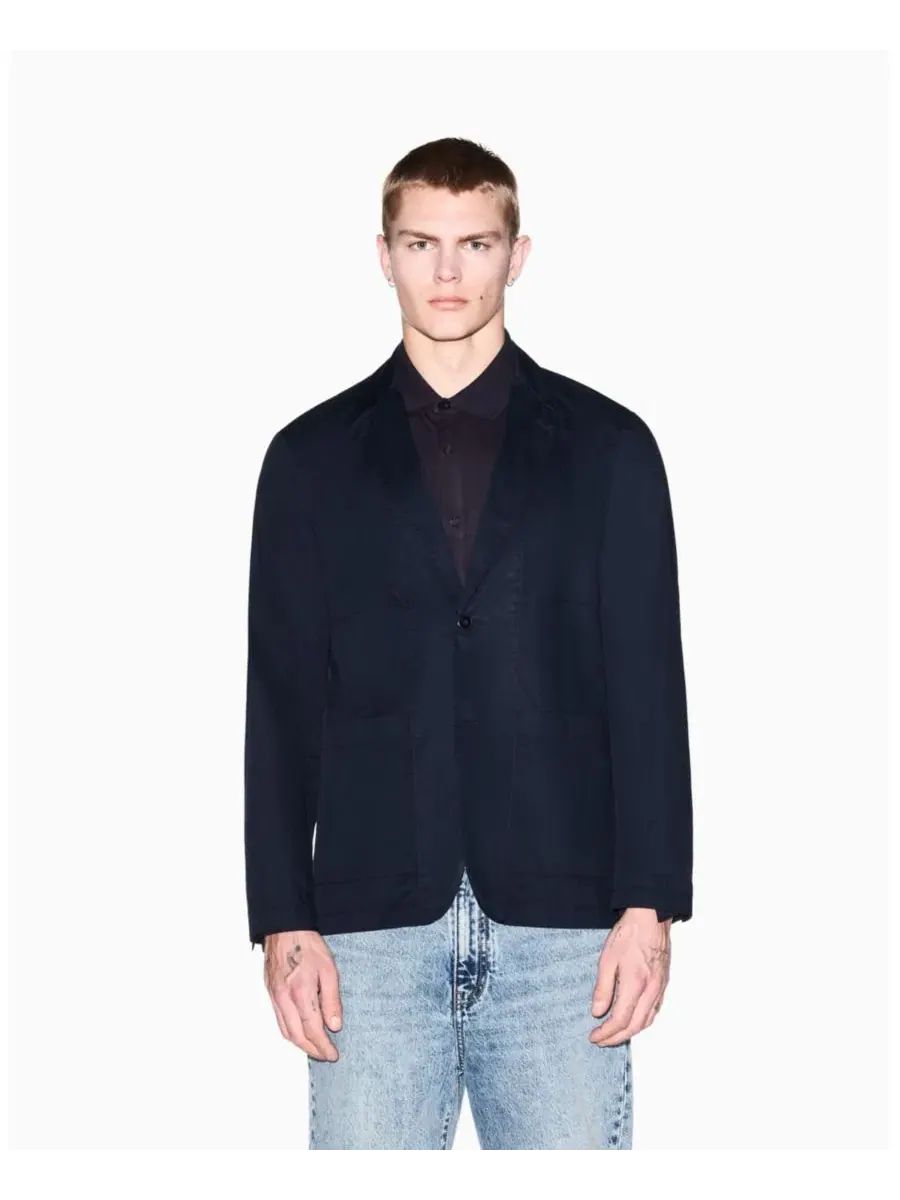 Мужская белая твиловая куртка A|X Armani Exchange