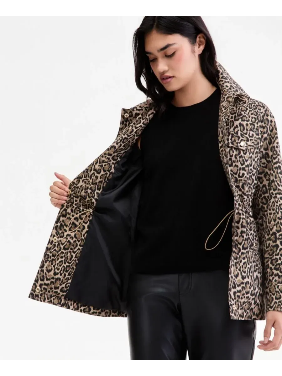 Женский анорак с капюшоном и леопардовым принтом, MICHAEL Michael Kors — изображение 4 из 5, леопардовый