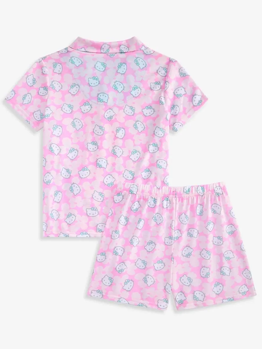 Комплект пижамы Hello Kitty, с коротким рукавом — изображение 2 из 3, розовый