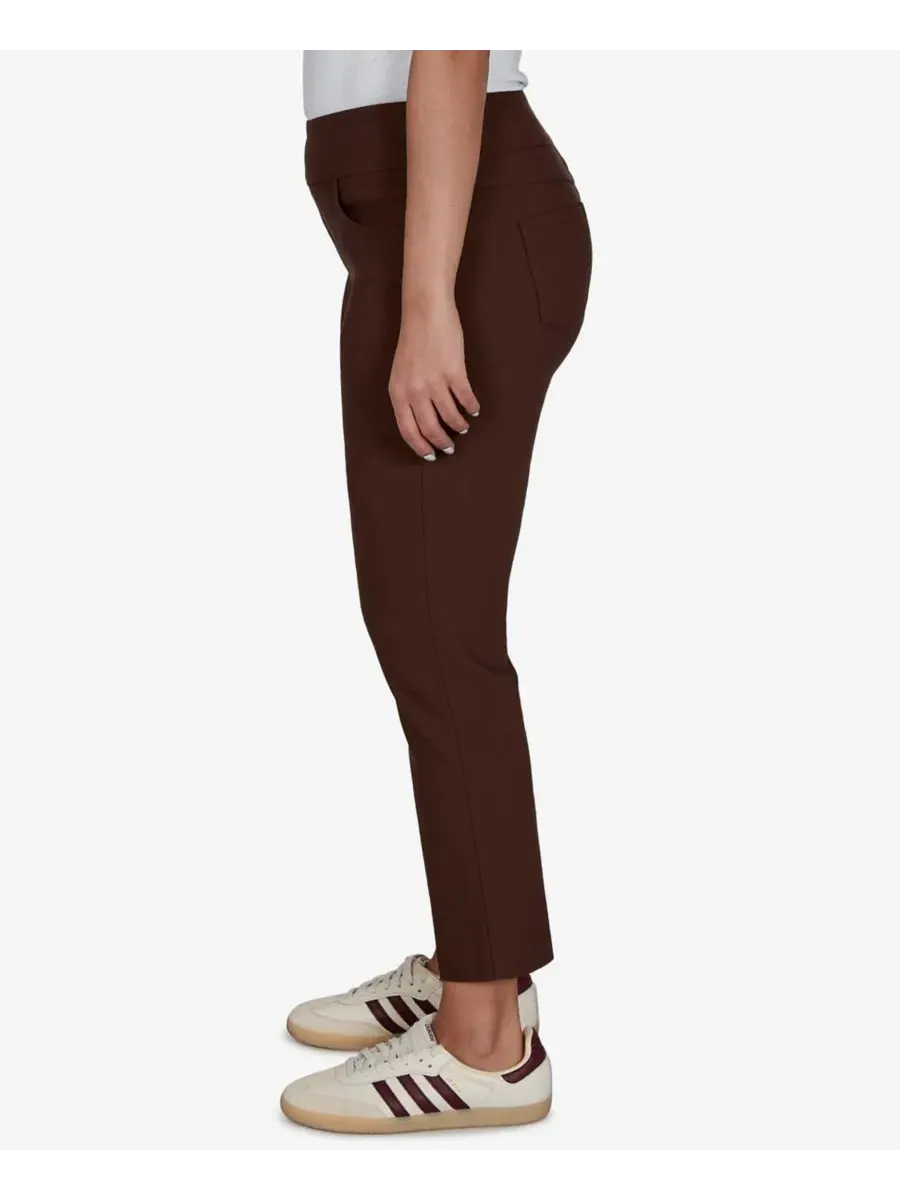 Брюки-слим с заниженной талией Silky Ankle Pull-On Ruby Rd. — изображение 3 из 5, коричневый