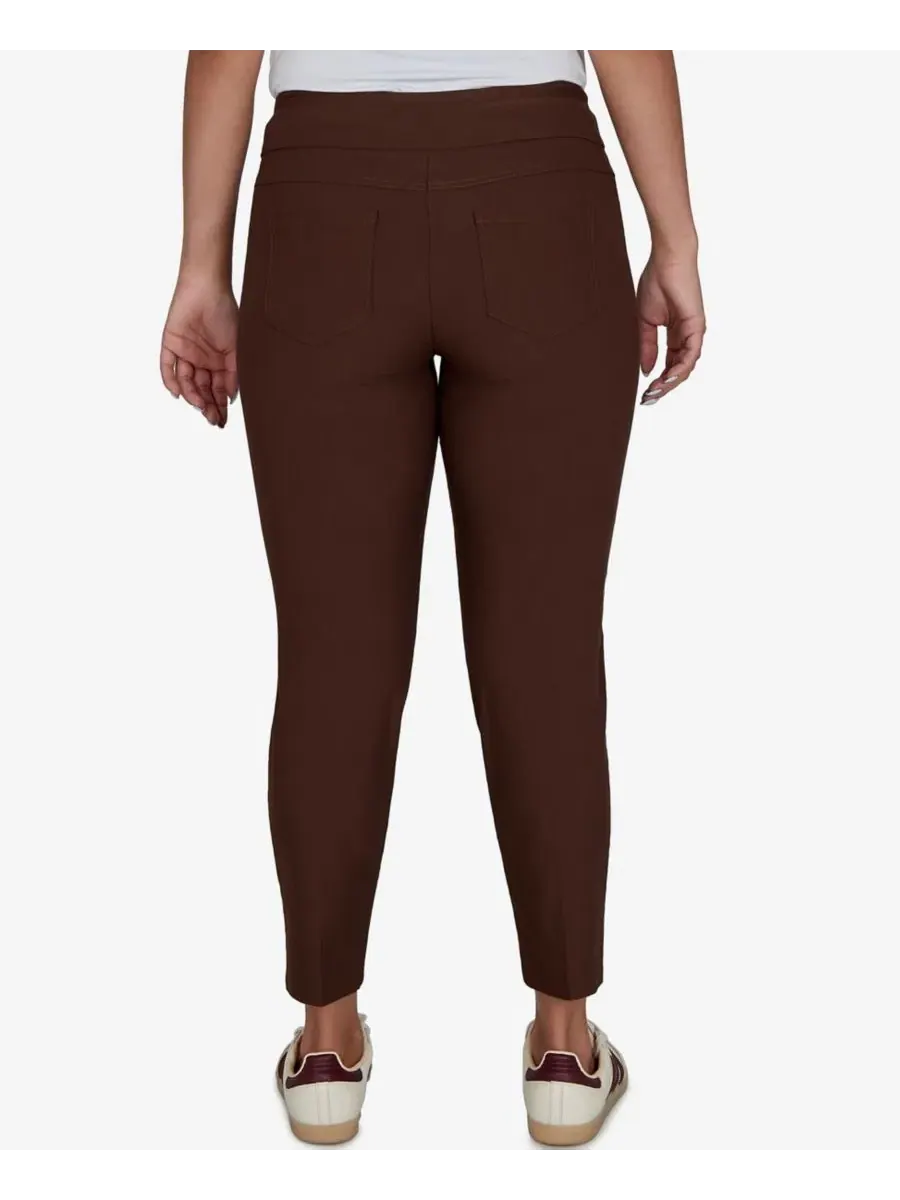 Брюки-слим с заниженной талией Silky Ankle Pull-On Ruby Rd. — изображение 5 из 5, коричневый