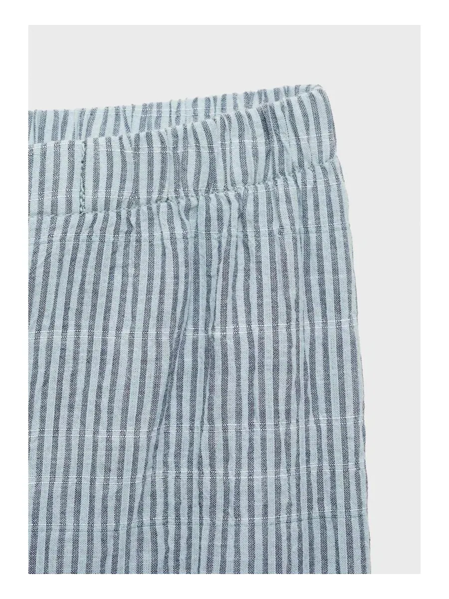 Пижамные шорты с полосатым тканым вельветом, модель Cotton Striped Woven Seersucker Pajama Pants — изображение 6 из 7