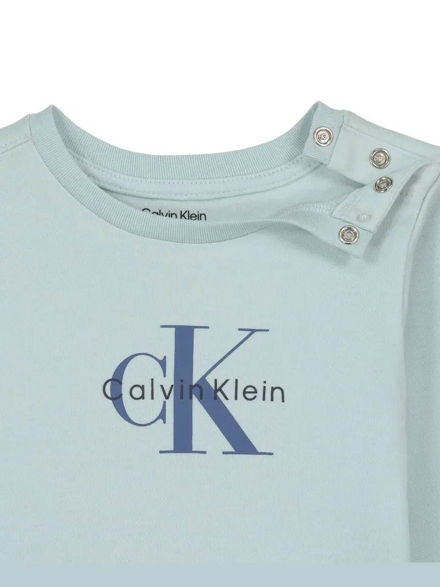 Комплект из боди с длинным рукавом и брюк Calvin Klein — изображение 6 из 8, синий