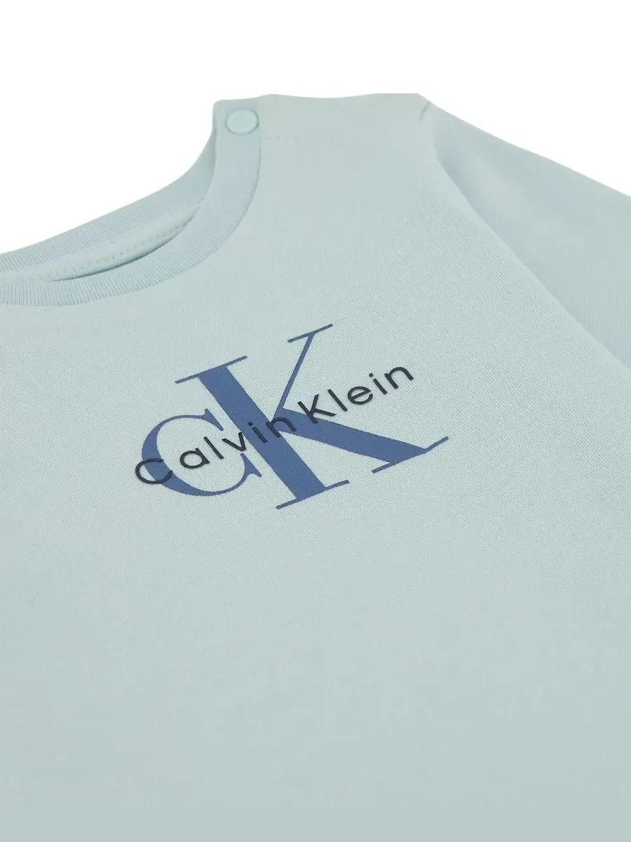 Комплект из боди с длинным рукавом и брюк Calvin Klein — изображение 7 из 8, синий