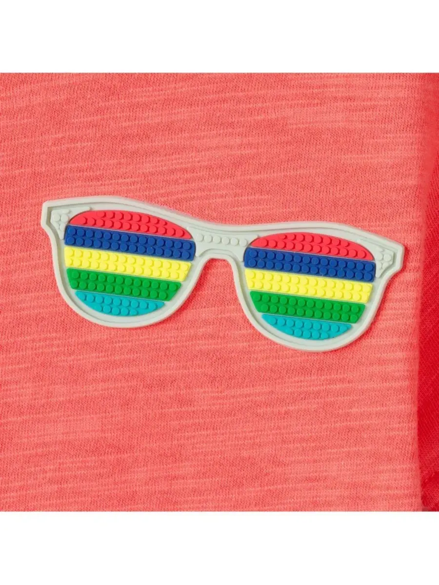 Комплект из футболки и шорт с принтом Summer Shades Andy & Evan — изображение 5 из 5, коралл