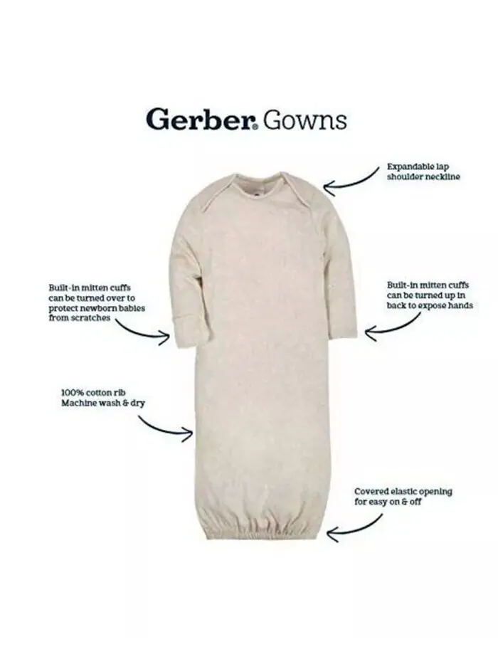 Детские платья с плечами для маленьких девочек, упаковка из 4 штук Gerber — изображение 3 из 8, мульти