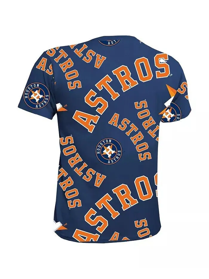 Темно-синяя футболка Houston Astros Allover Team для мальчиков и девочек Big Boys and Girls Stitches — изображение 3 из 3