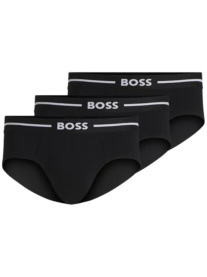 Мужские трусы-боксеры 3 шт с ярким логотипом Hugo Boss