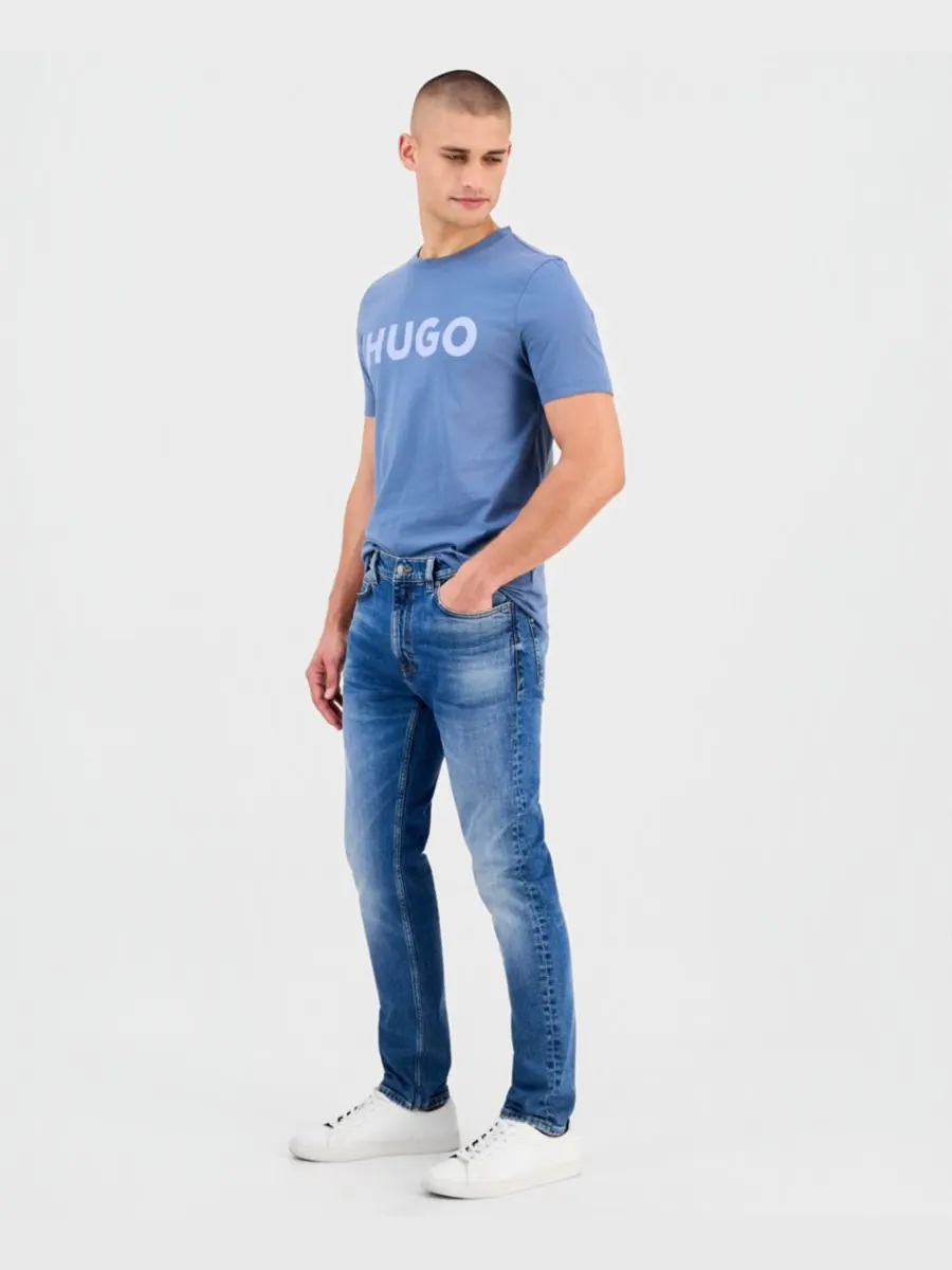 Мужские джинсы прямого кроя 708 Hugo Boss — изображение 3 из 4, синий