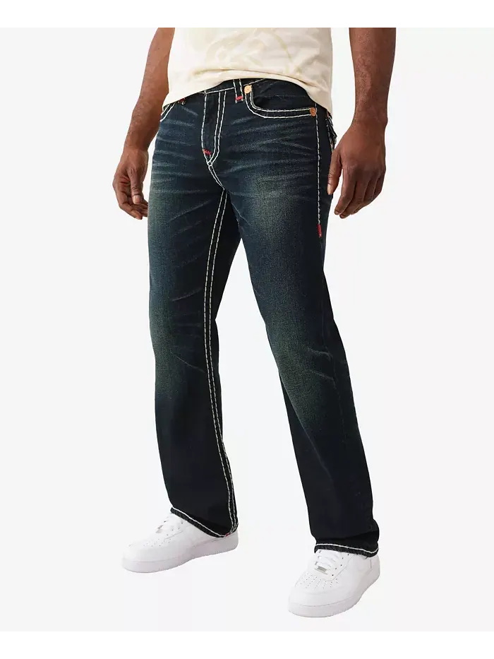 Мужские джинсы Billy Super T с клапанным карманом и расклешенными штанинами True Religion — изображение 2 из 3, синий