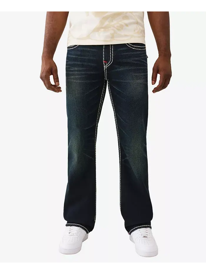 Мужские джинсы Billy Super T с клапанным карманом и расклешенными штанинами True Religion — изображение 3 из 3, синий