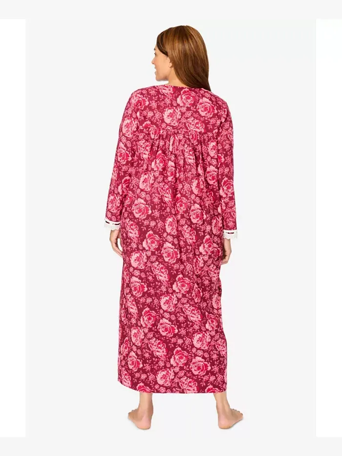 Женский комплект пижамы Necessities Long 2-Piece с капустной розой Only Neccessities — изображение 2 из 3, красный