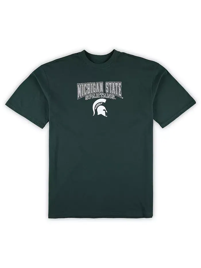 Мужской набор Michigan State Spartans Big Tall: 2 футболки и брюки-фланель — изображение 4 из 4, зеленый