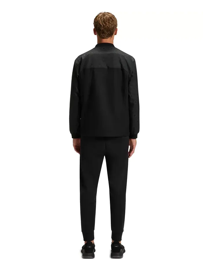 Мужская бомбер с жаккардовым монограмменным узором Hugo Boss — изображение 2 из 4, черный