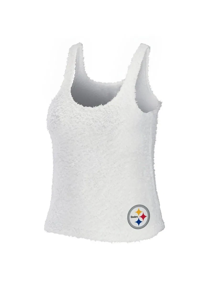 Женский комплект из топа и брюк с принтом Pittsburgh Steelers, модель Cozy WEAR by Erin Andrews — изображение 2 из 5, бежевый