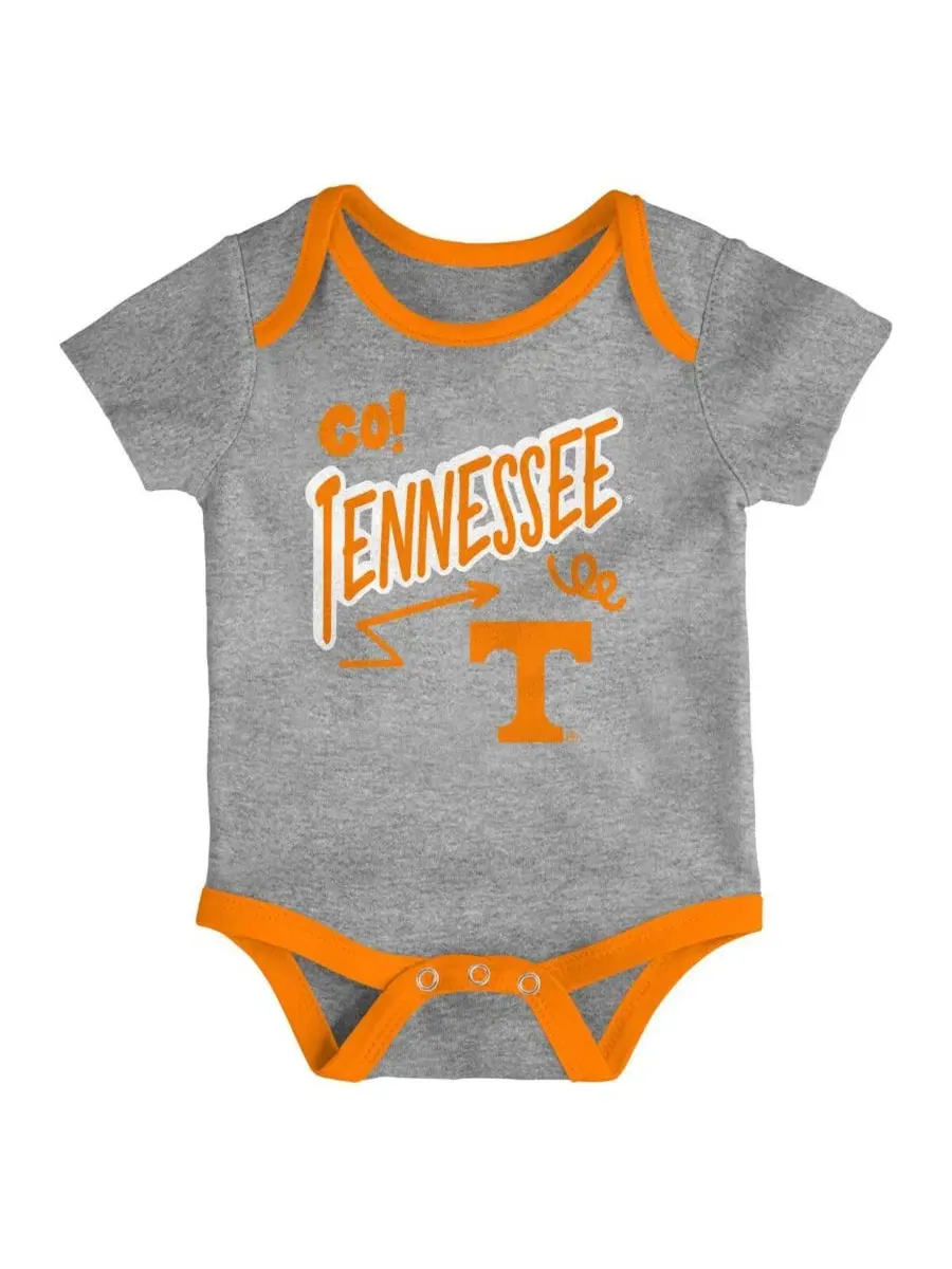 Комплект из трех боди для фанатов Tennessee Volunteers, с трехкнопочной застежкой Outerstuff — изображение 4 из 4