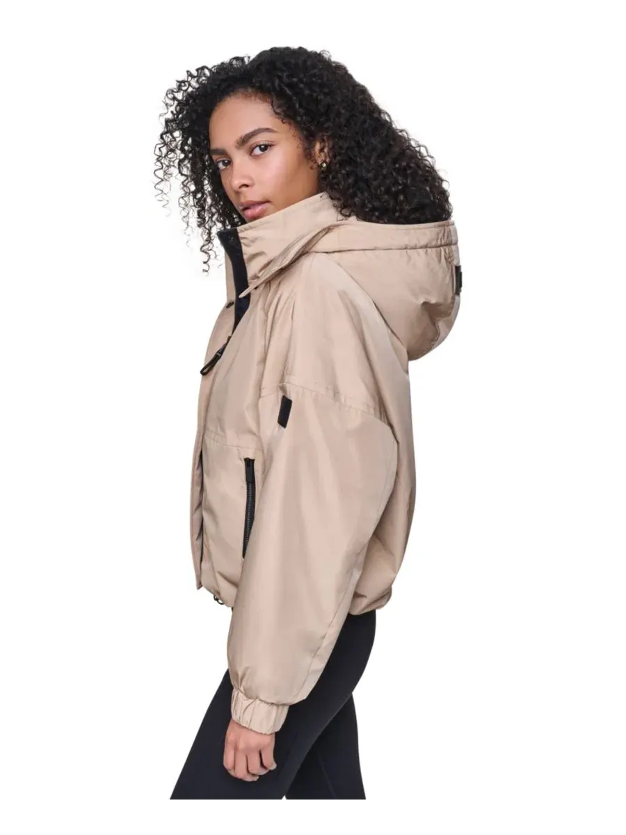 Женская куртка с капюшоном оверсайз DKNY Sport, Travertine Festive P — изображение 3 из 5