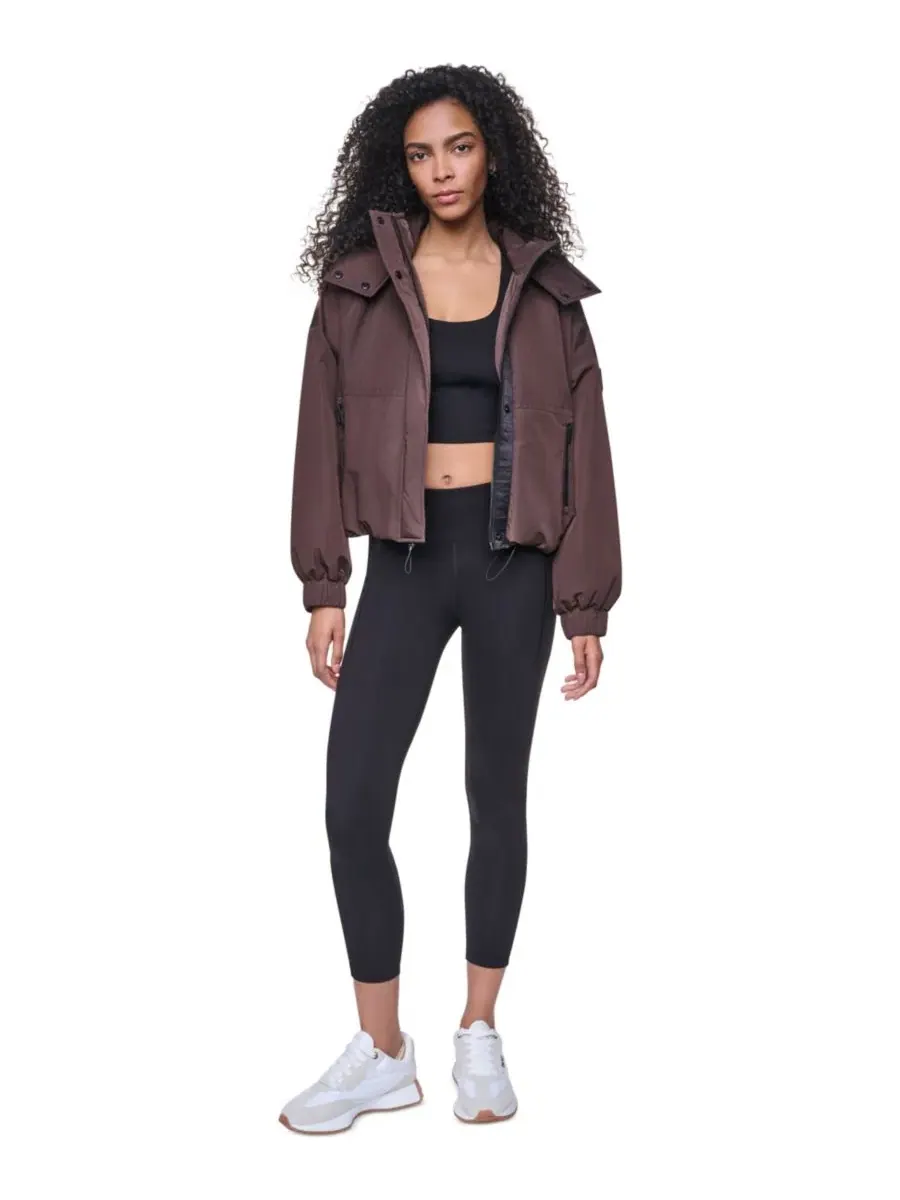 Женская куртка с капюшоном оверсайз DKNY Sport — изображение 2 из 5, розовый