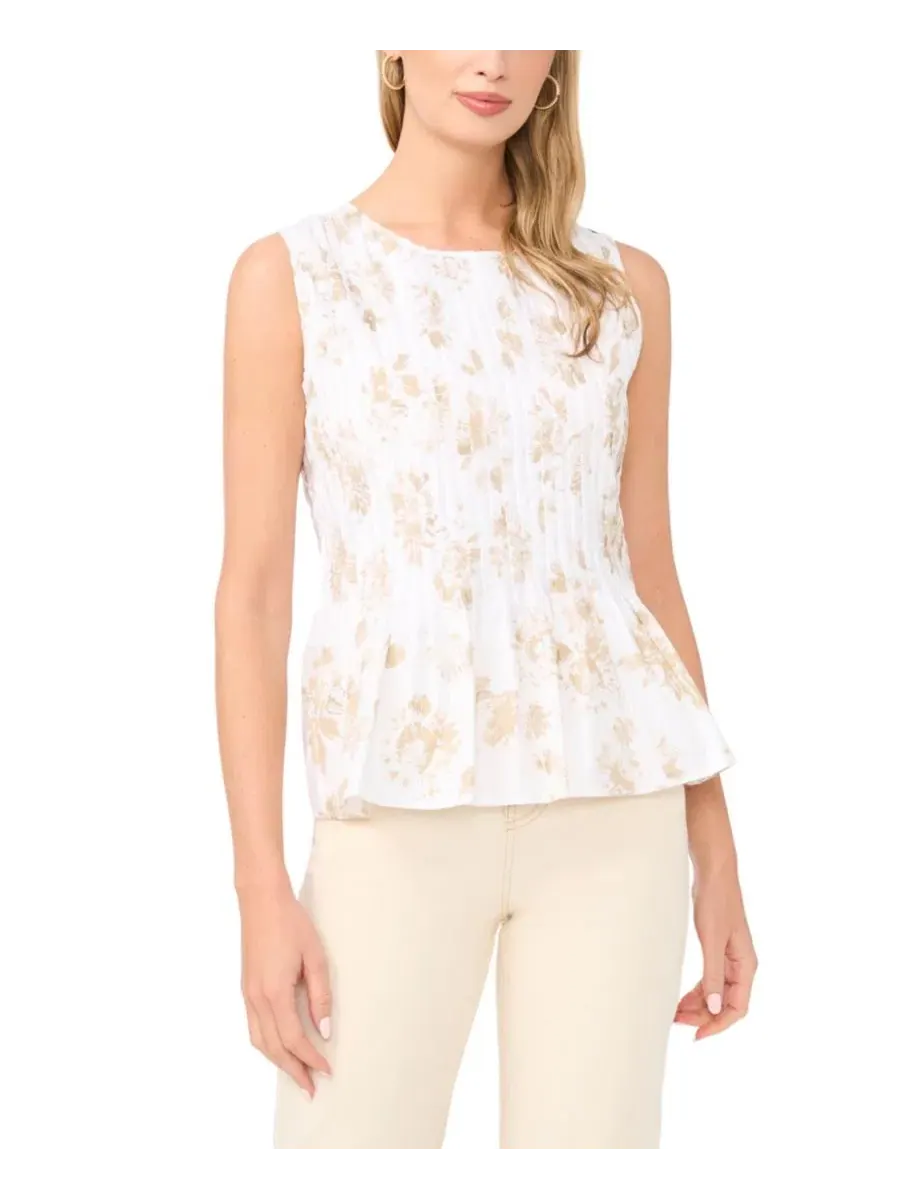 Блуза без рукавов с пеплумом, модель Peplum Sleeveless Vince Camuto