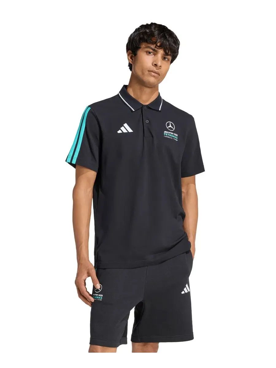 Мужская футболка-поло Mercedes Formula 1 с коротким рукавом adidas