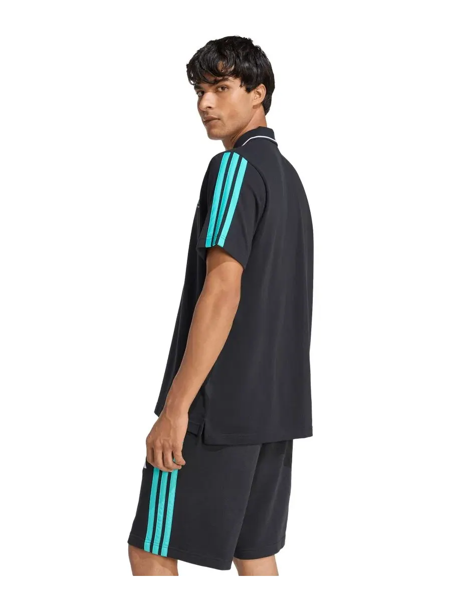 Мужская футболка-поло Mercedes Formula 1 с коротким рукавом adidas — изображение 3 из 3, черный