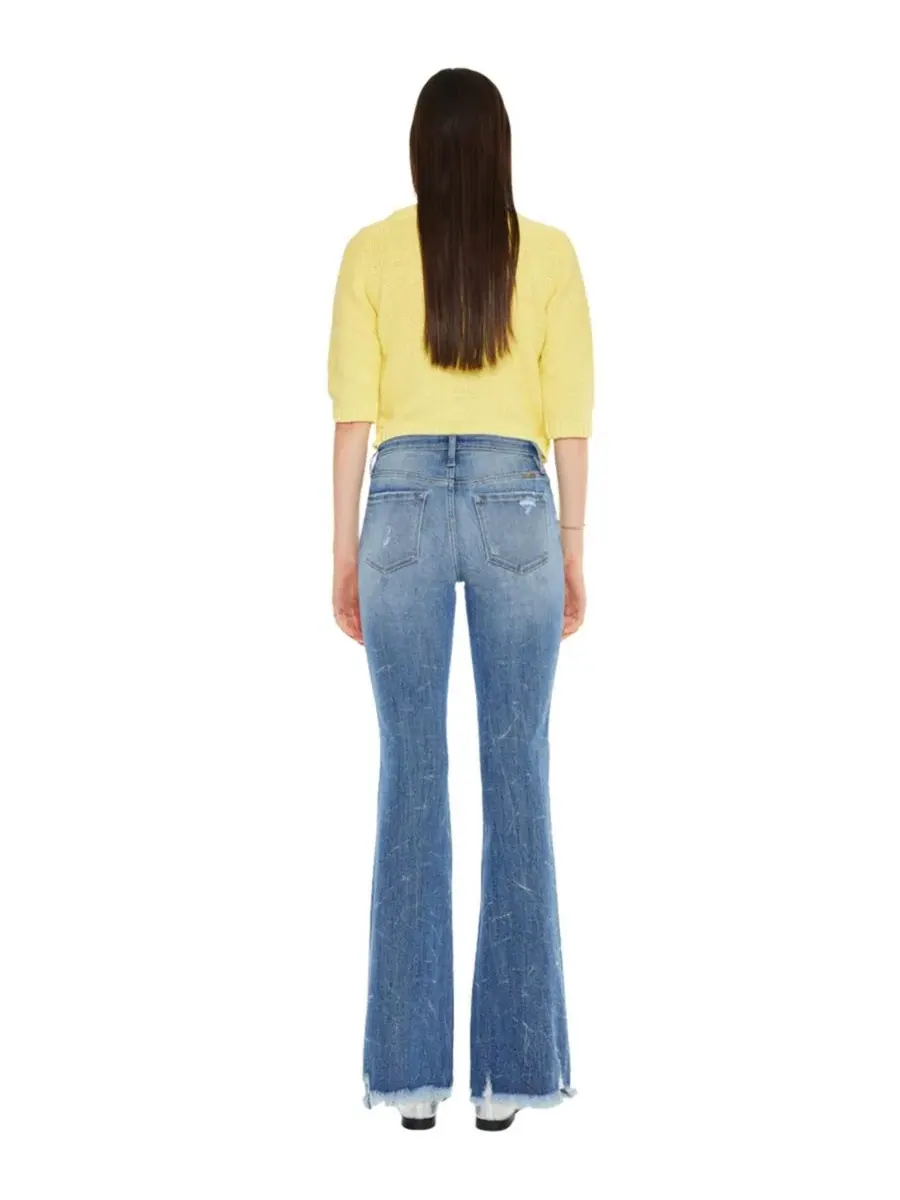 Джинсы с широкими штанинами Jennie Mid Rise Wide KanCan — изображение 8 из 10, средняя отмывка