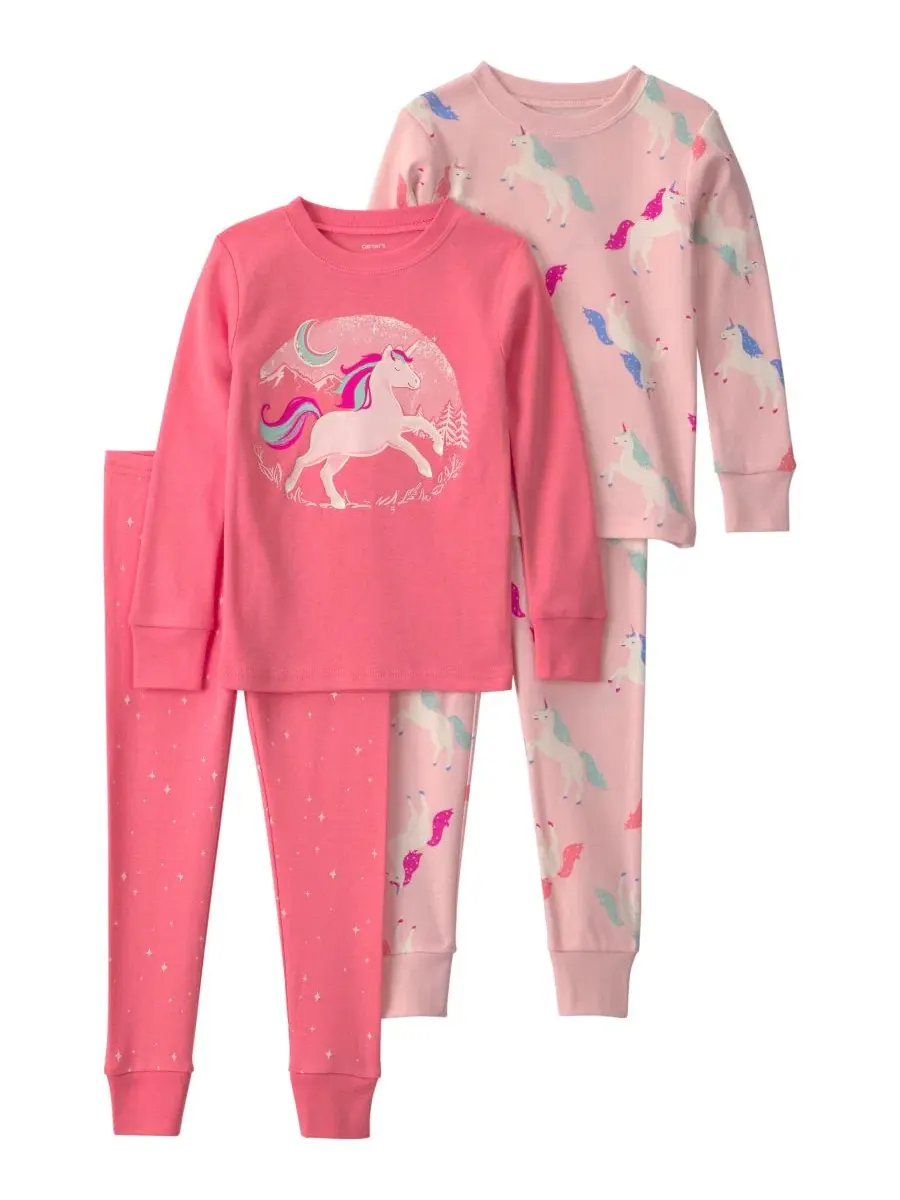 Комплект пижам из хлопка с длинным рукавом Unicorn Cotton Pajamas Carter's