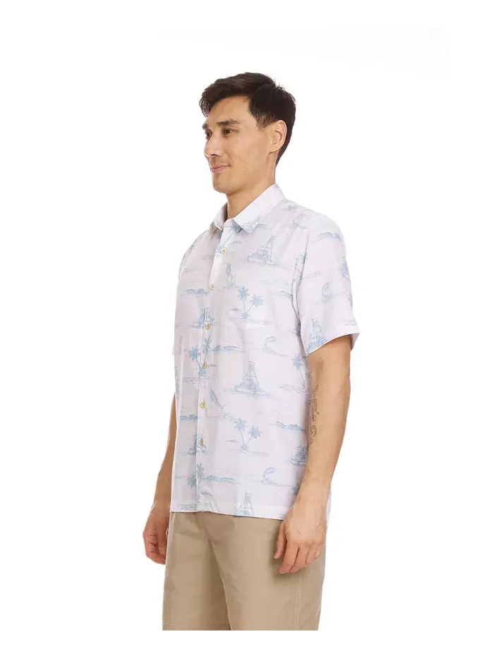 Quiksilver Мужская рубашка Paradise Found Woven Quiksilver Waterman — изображение 3 из 3, белый