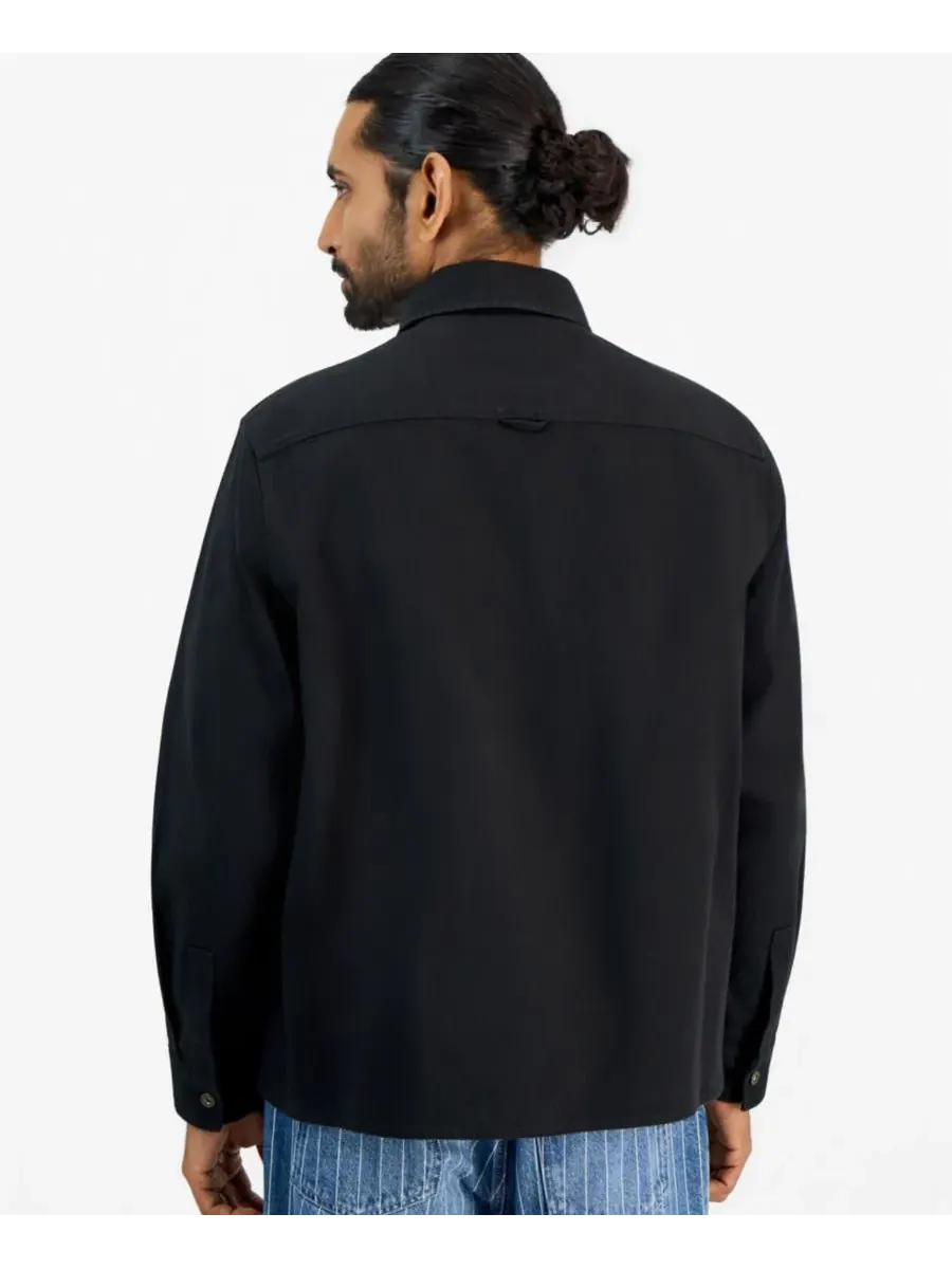 Куртка-рубашка HUGO by Hugo Boss Ekyzone Heavy Cotton Canvas Zip-Closure — изображение 4 из 4, черный