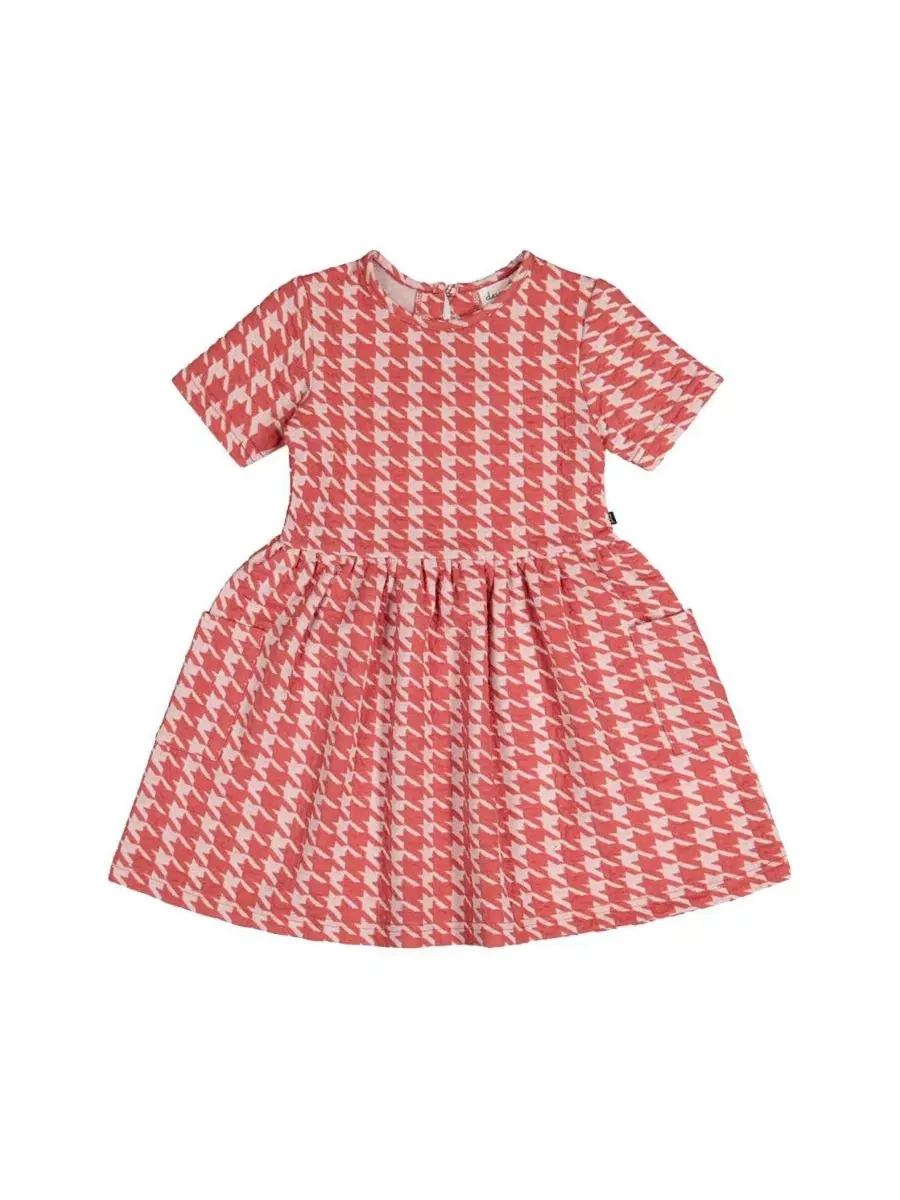 Платье с коротким рукавом и карманами, модель Frosted Strawberry Deux par Deux