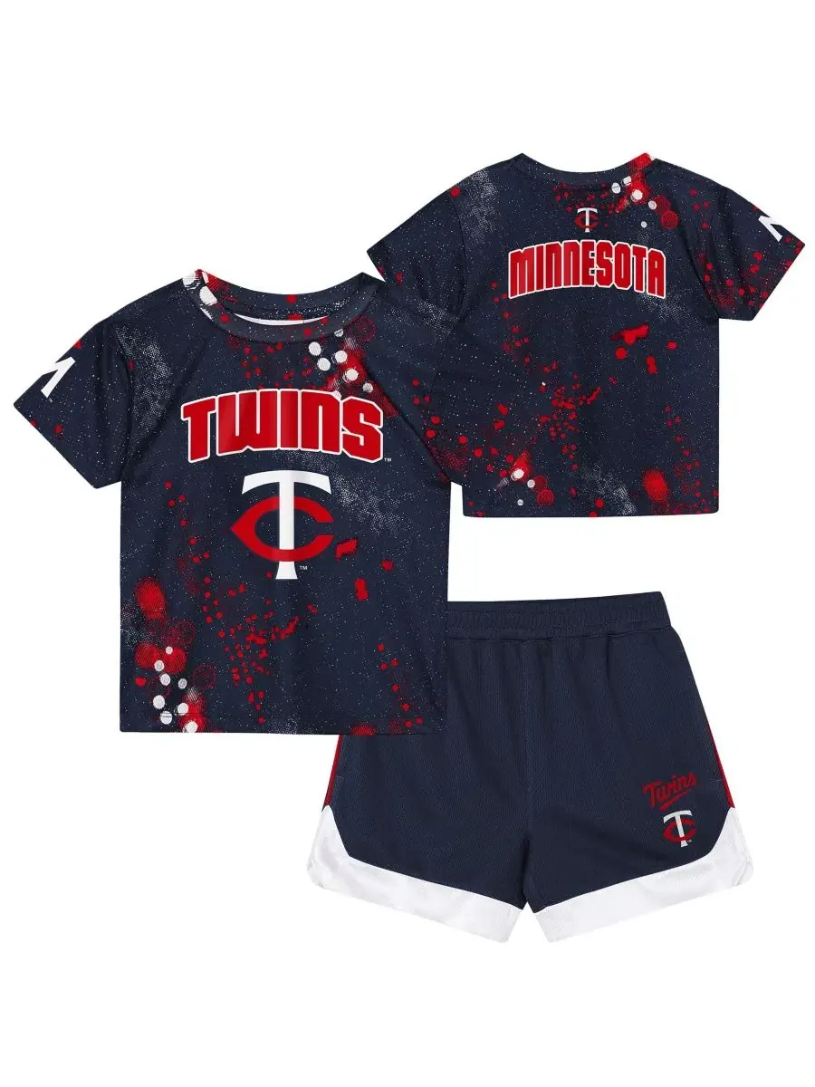 Детский комплект из футболки и шорт с принтом Minnesota Twins Pinch Hitter Outerstuff
