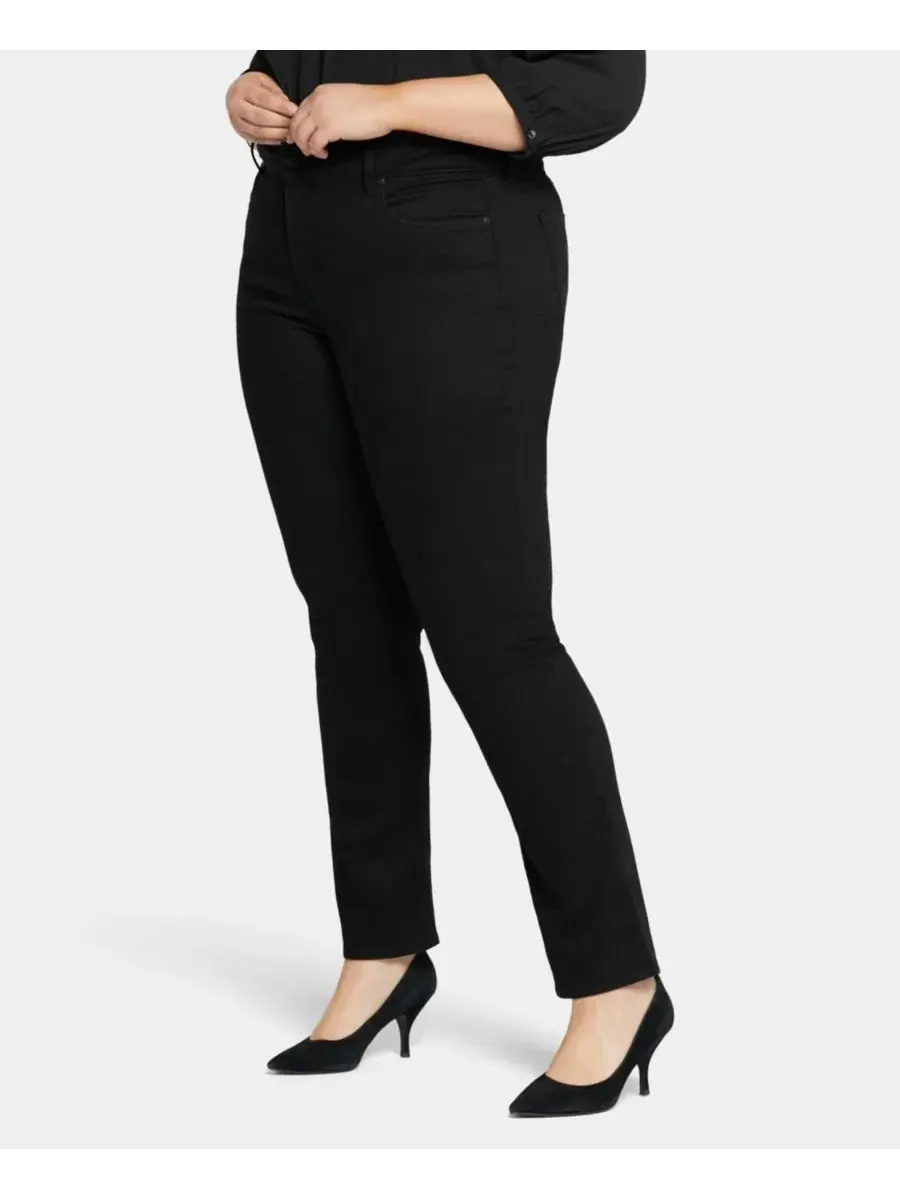 Джинсы прямого кроя Marilyn Straight Plus Size NYDJ — изображение 4 из 6, черный