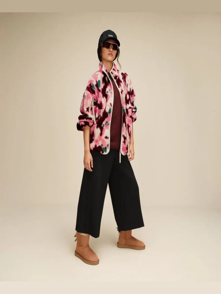 Женская плюшевая флисовая куртка UGG на молнии UGG — изображение 2 из 7, мульти
