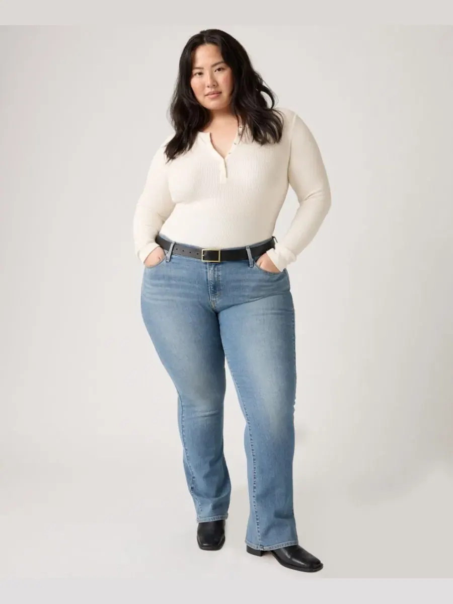 Джинсы-клеш с заниженной талией Levi's — изображение 7 из 7, джинсовый синий