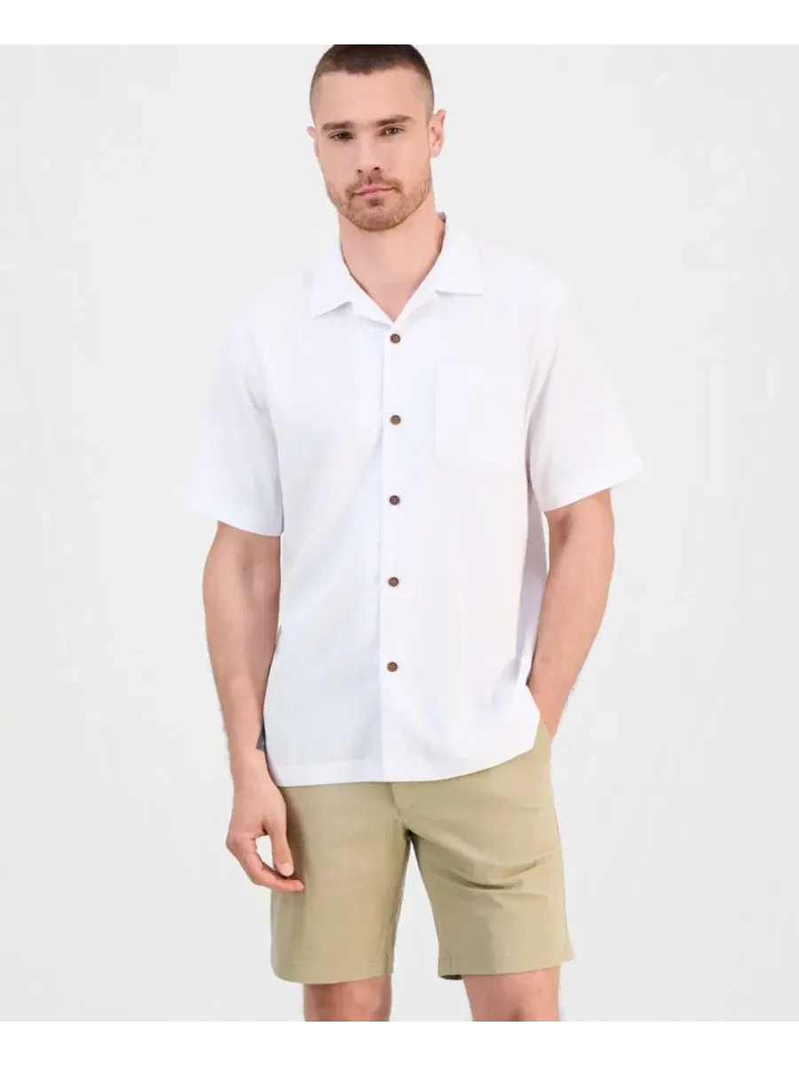 Мужская рубашка с коротким рукавом Coastal Ease Designated Driver Tommy Bahama — изображение 2 из 4, белый