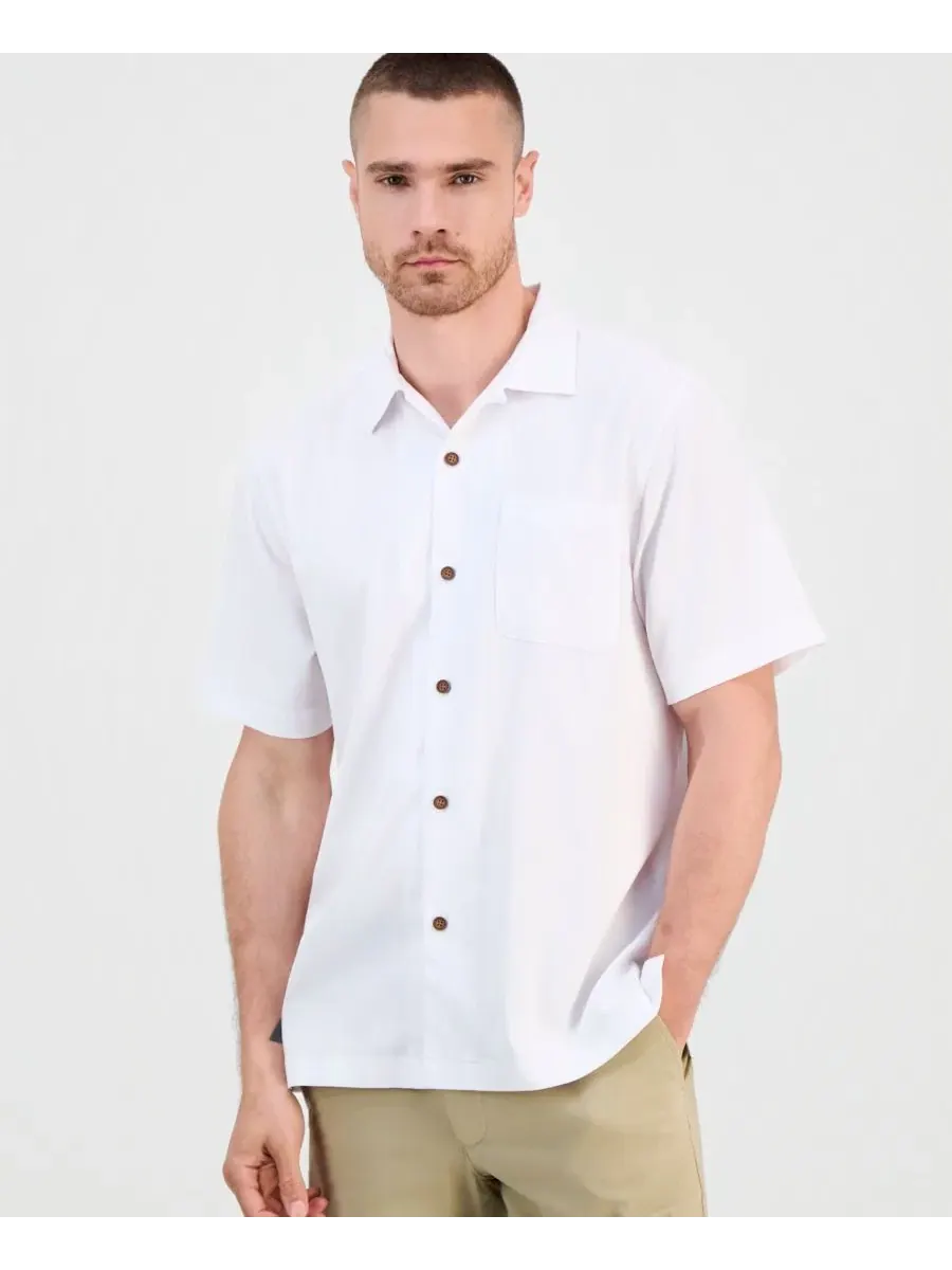 Мужская рубашка с коротким рукавом Coastal Ease Designated Driver Tommy Bahama — изображение 3 из 4, белый