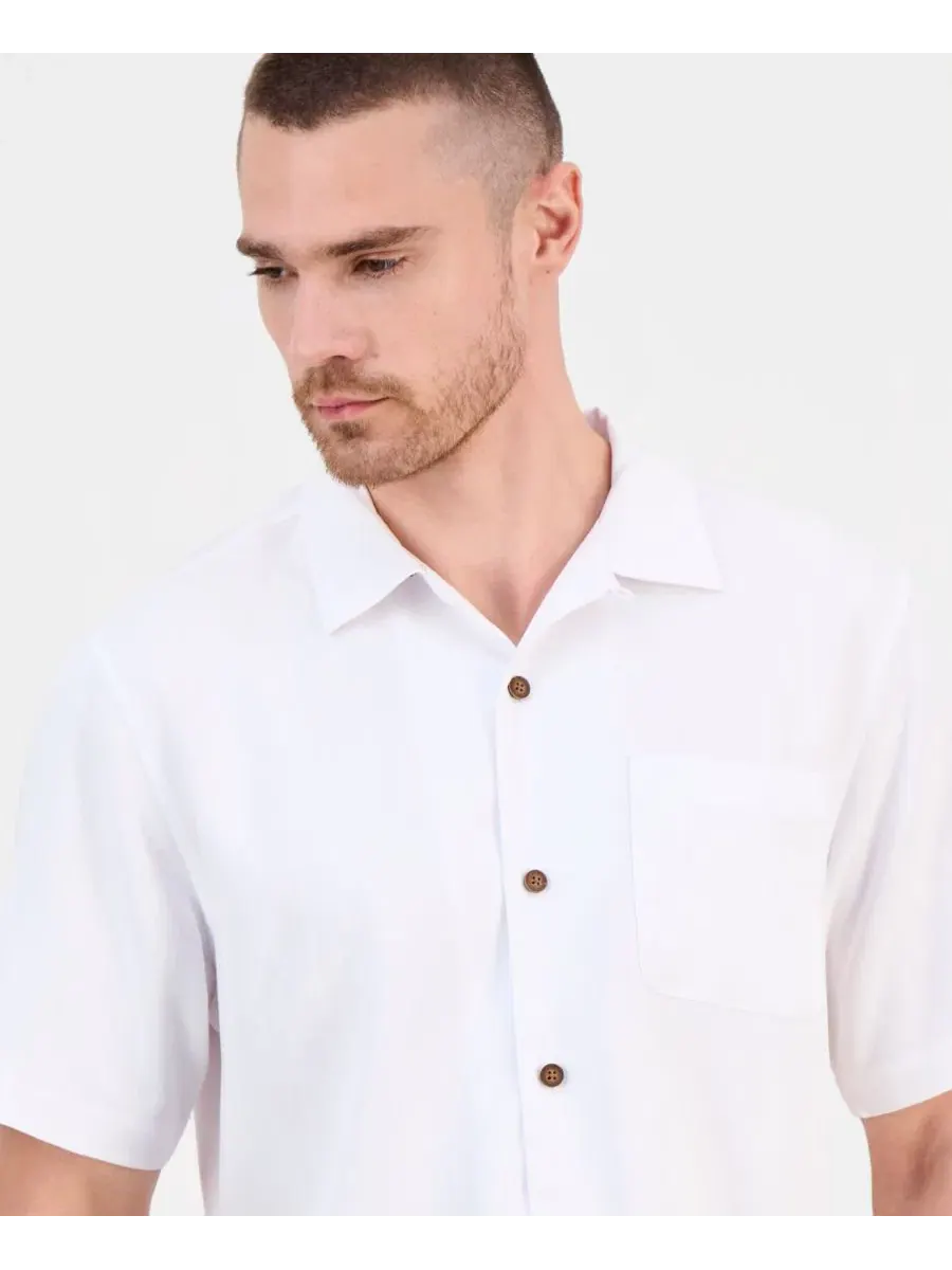 Мужская рубашка с коротким рукавом Coastal Ease Designated Driver Tommy Bahama — изображение 4 из 4, белый