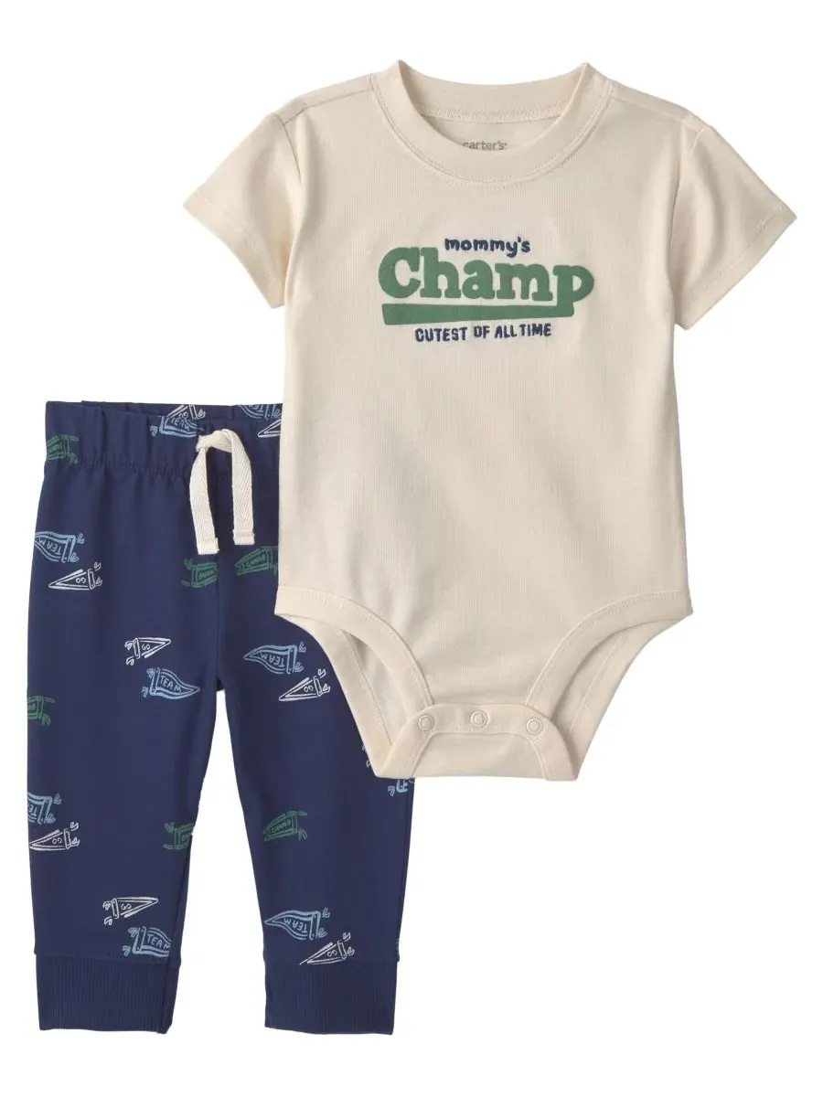Комплект из боди и брюк Mommy's Champ Pennant Carter's