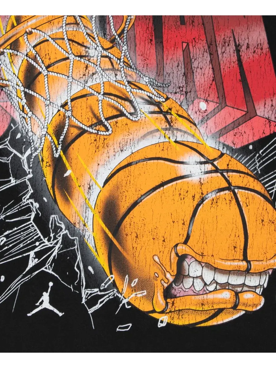 Футболка с коротким рукавом и принтом Monster Ball Jordan — изображение 3 из 3, черный