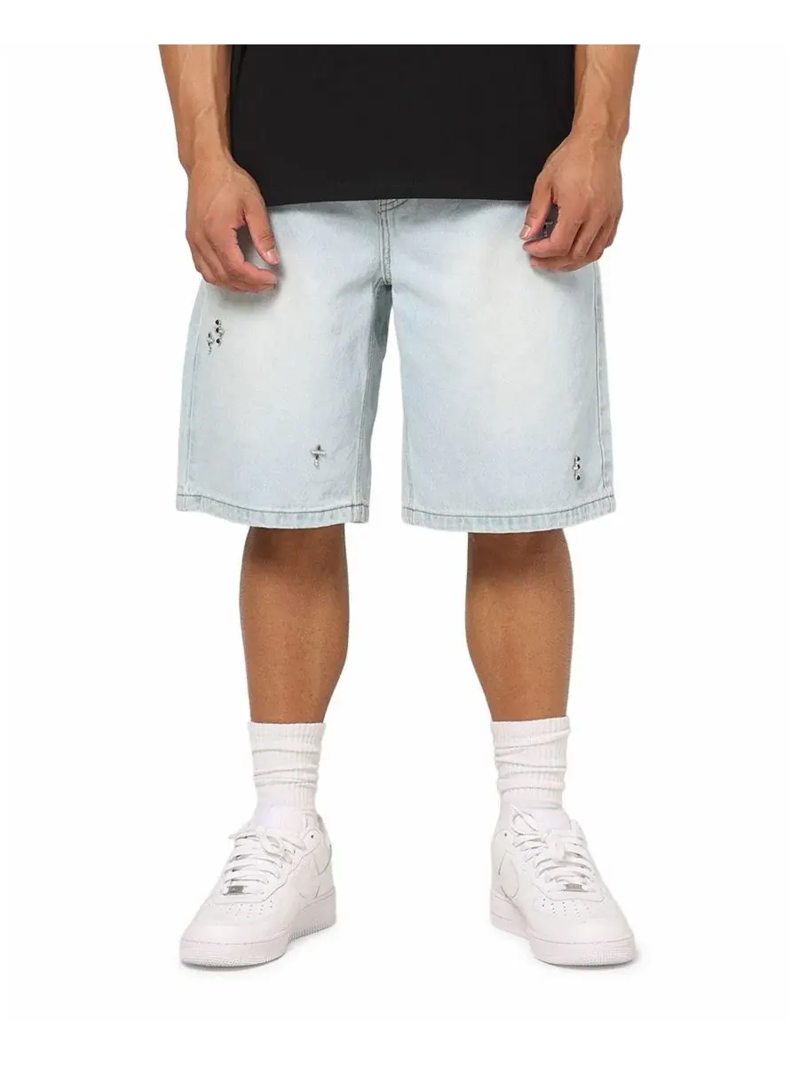 Шорты с вышивкой стразами Amplus Credo Jorts SAINT MORTA