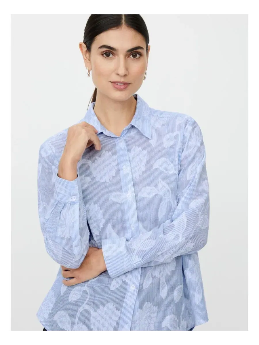Женская рубашка с цветочным принтом, модель MaImma Floral Print Masai Copenhagen — изображение 4 из 8, синий