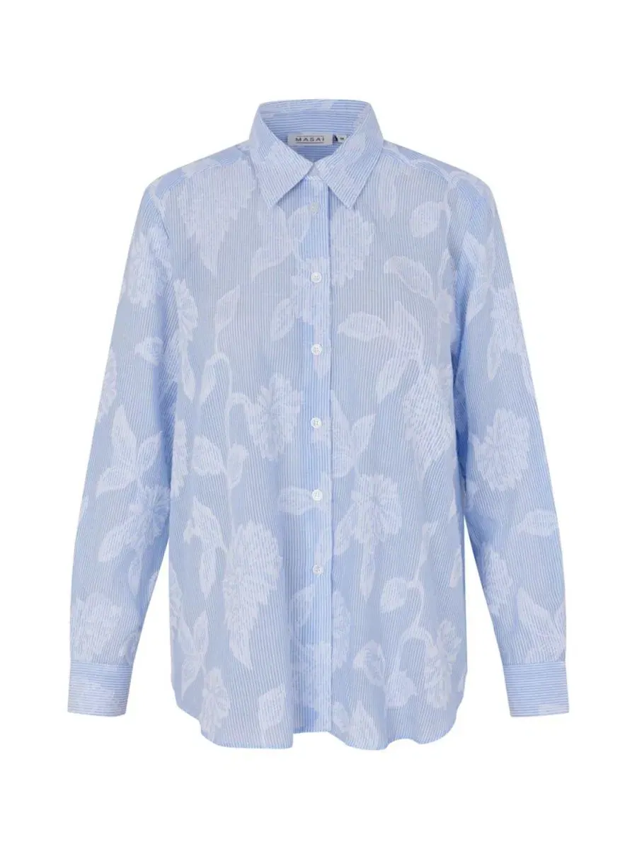 Женская рубашка с цветочным принтом, модель MaImma Floral Print Masai Copenhagen — изображение 6 из 8, синий