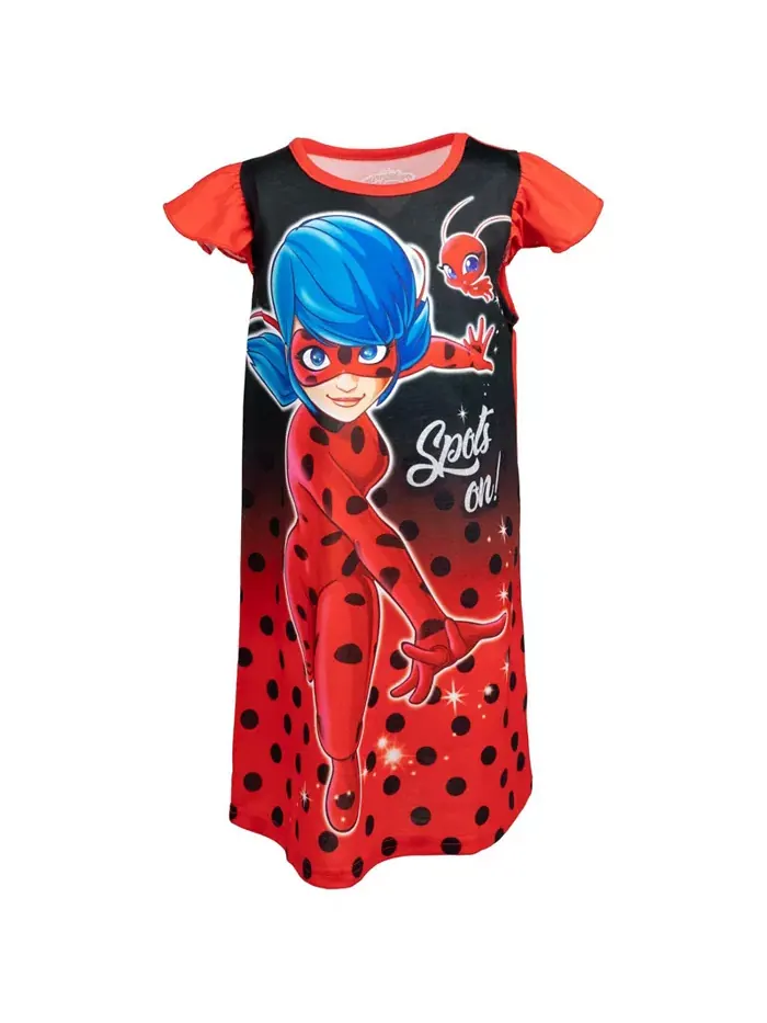 Детская пижама-ночнушка "Ladybug" для девочек Miraculous — красный