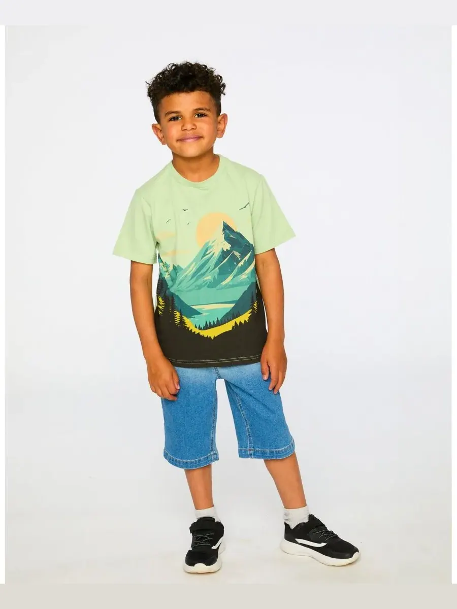 Deux par Deux Джинсы Boy Stretch Jean Bermuda — изображение 2 из 4, серый синий
