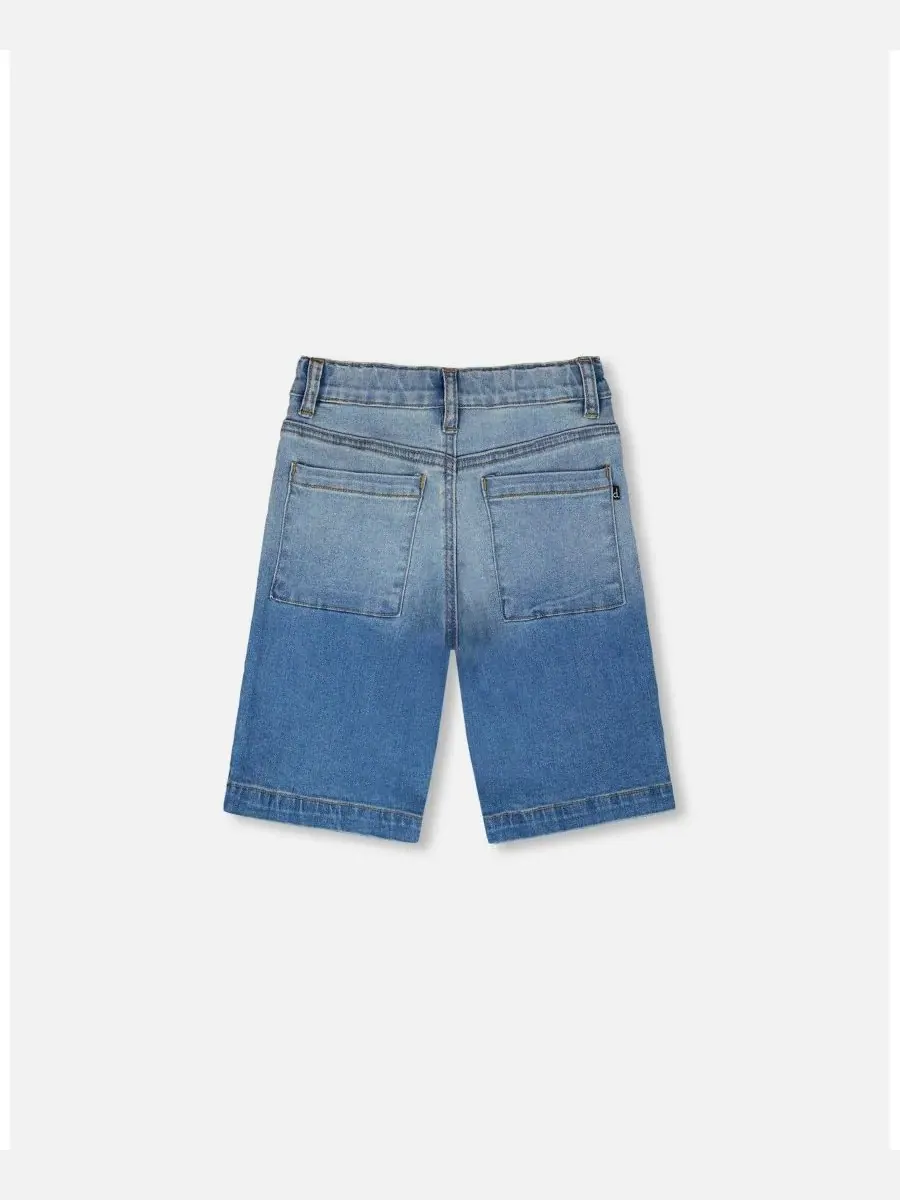 Deux par Deux Джинсы Boy Stretch Jean Bermuda — изображение 3 из 4, серый синий