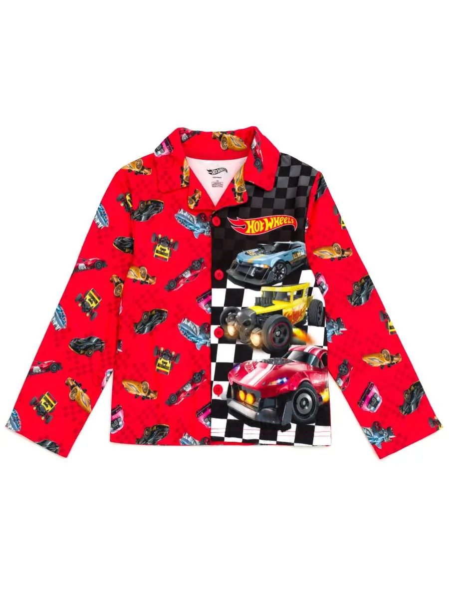 Детская пижамная рубашка и штаны Hot Wheels — 3