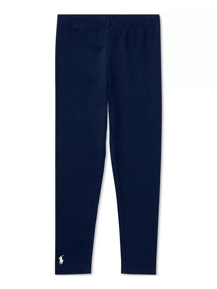 Детские легинсы с вышитым пони Stretch Cotton для девочек 2T-6X Polo Ralph Lauren
