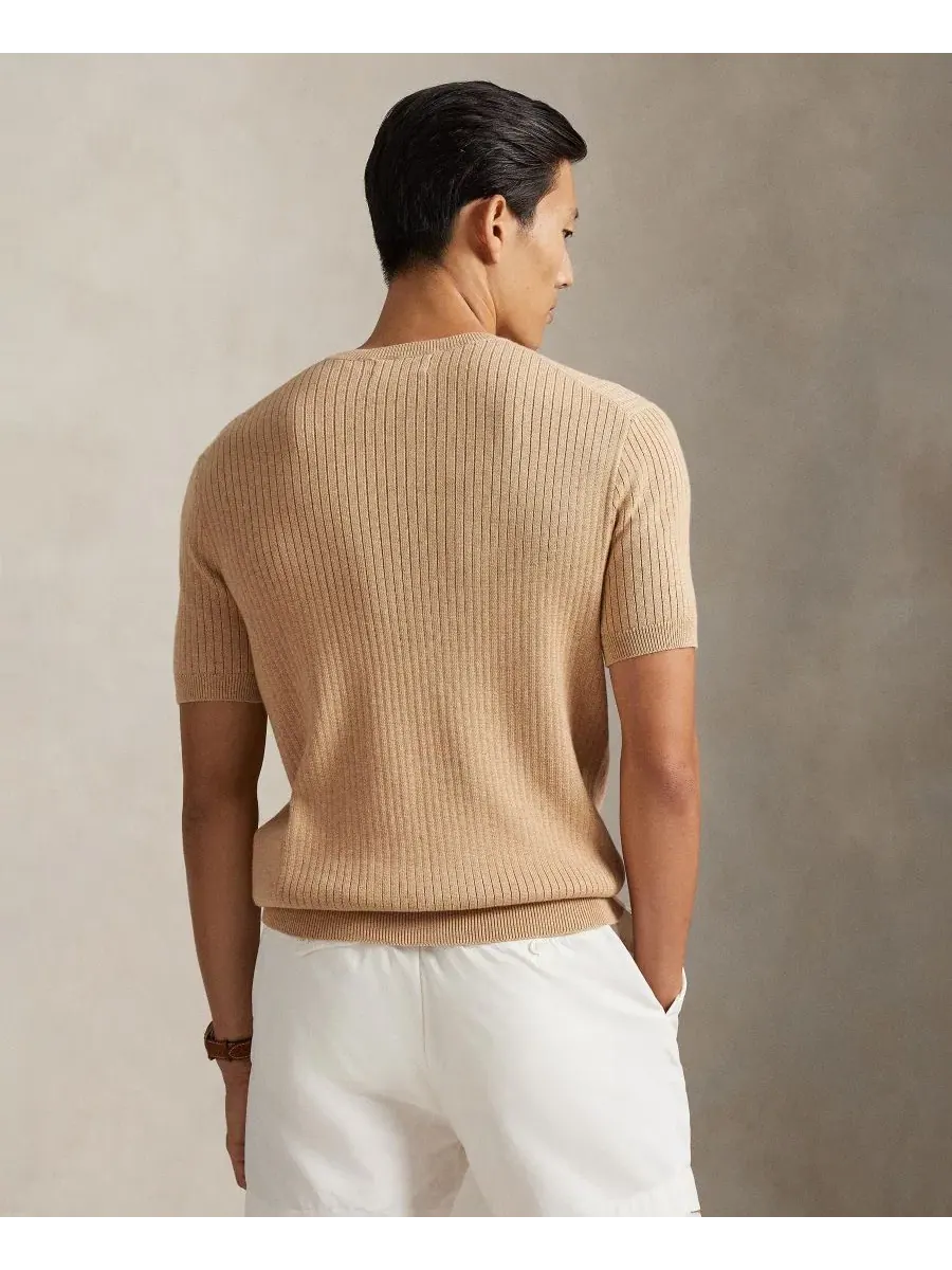 Свитер с круглым вырезом Polo Ralph Lauren, Camel Melange — изображение 4 из 5
