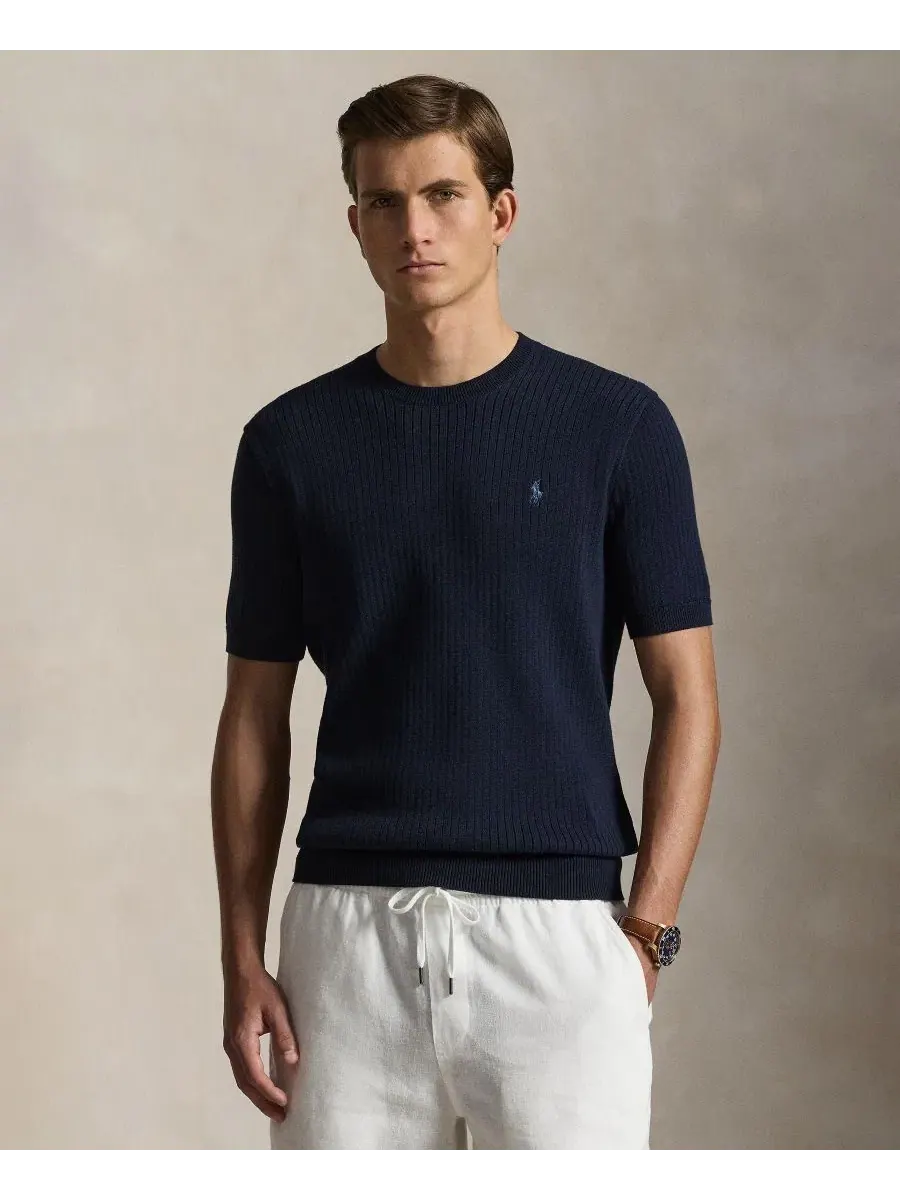 Свитер с круглым вырезом Polo Ralph Lauren — изображение 1 из 5, темно-синий