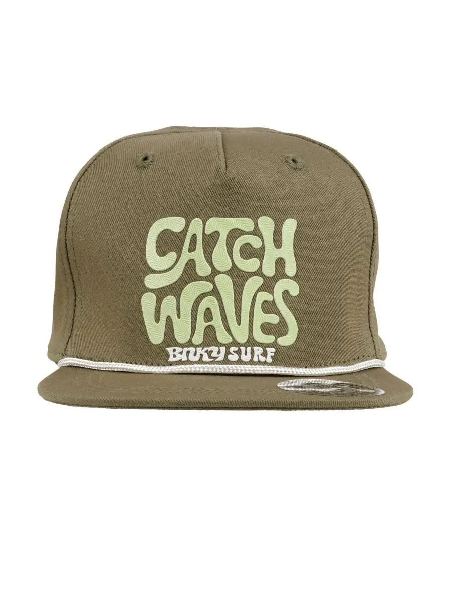 Кепка-снэпбек Catch Waves, 100% хлопок BinkyBro — изображение 2 из 2, зеленый